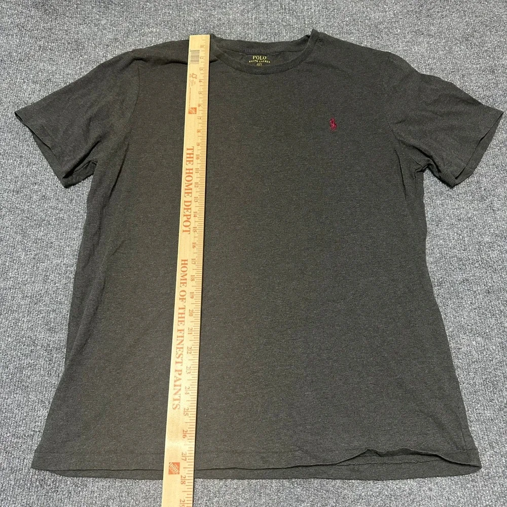 Polo Ralph Lauren Mens XL Custom Fit Charcoal Gray Short Sleeve T-Shirt